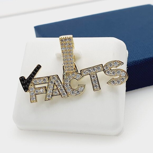 "14K Gold Plated Cubic Zircon Pendant, INUS1BR065 - Picture 4 of 9